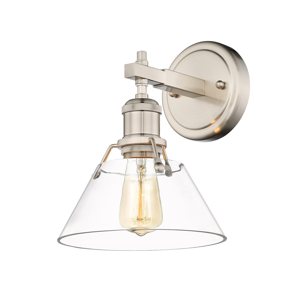 Yep by Golden Lighting Orwell 1-light Vanity in Pewter and Clear Glass
